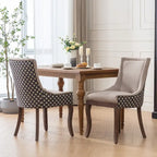 Traditional Tufted Ultra Upholstered Wingback Dining Chair Set of 4