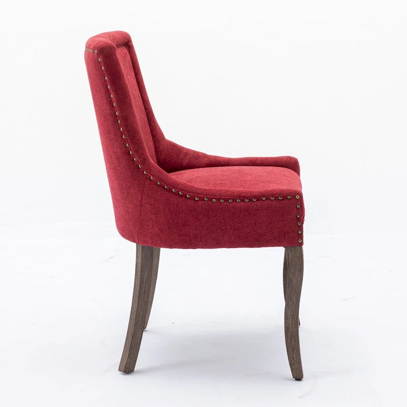 Traditional Tufted Ultra Upholstered Wingback Dining Chair Set of 4