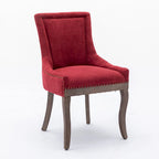 Traditional Tufted Ultra Upholstered Wingback Dining Chair Set of 4