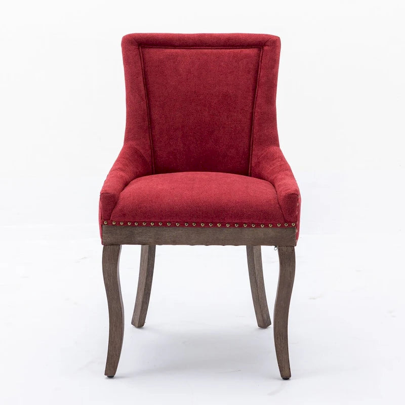 Traditional Tufted Ultra Upholstered Wingback Dining Chair Set of 4
