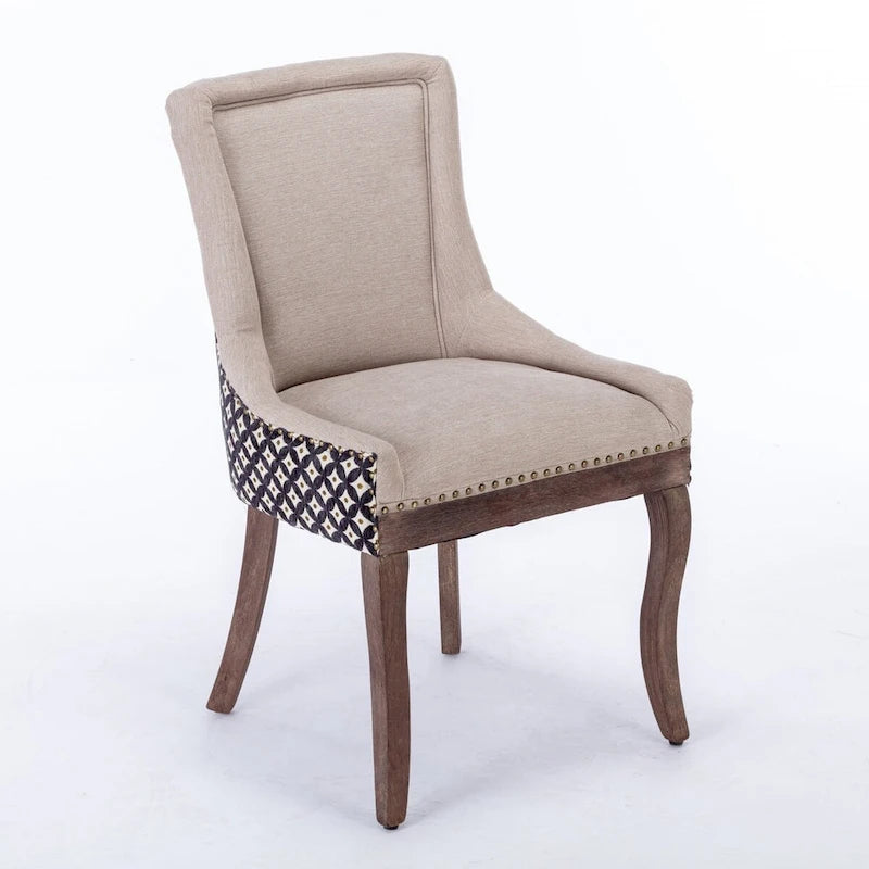 Traditional Tufted Ultra Upholstered Wingback Dining Chair Set of 4