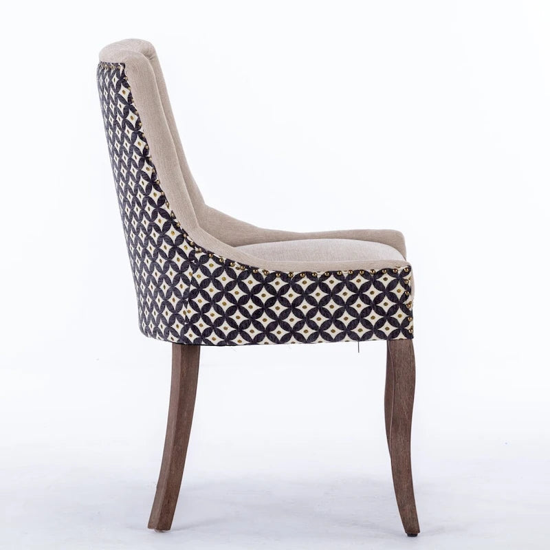 Traditional Tufted Ultra Upholstered Wingback Dining Chair Set of 4