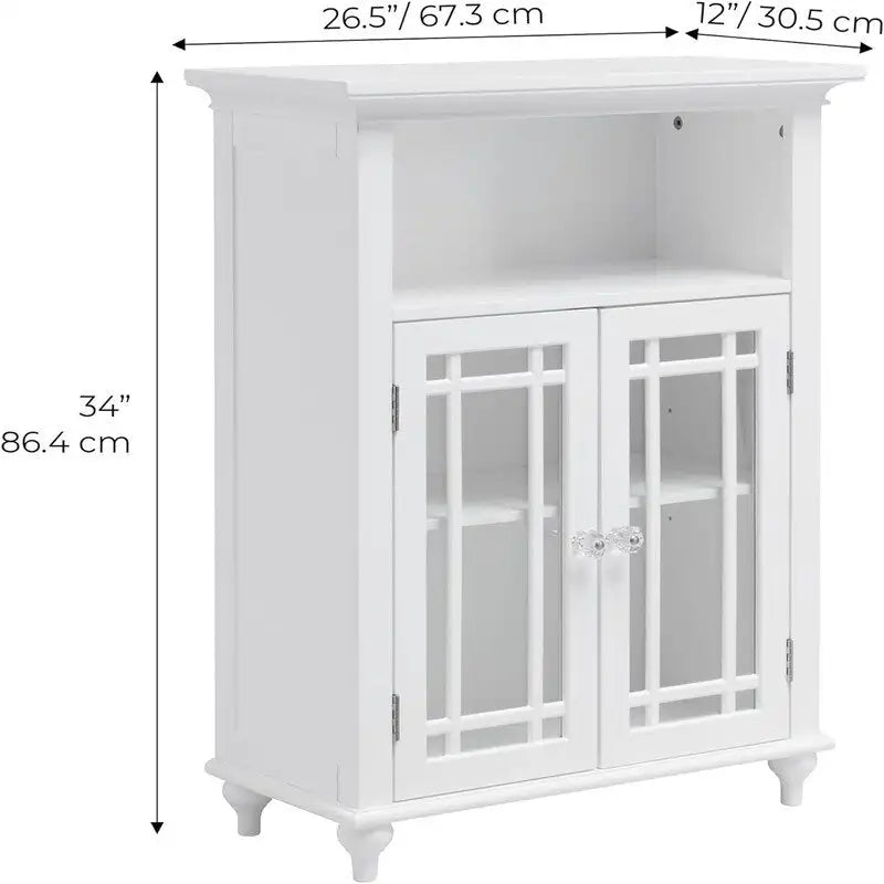 Floor Cabinet with 1 Adjustable Shelf 3 - 12D x 26.5W x 34H