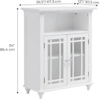 Floor Cabinet with 1 Adjustable Shelf 3 - 12D x 26.5W x 34H