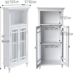 Floor Cabinet with 1 Adjustable Shelf 3 - 12D x 26.5W x 34H