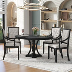 Nestfair Retro 5-piece Dining Set with 4 Chairs and Extendable Table