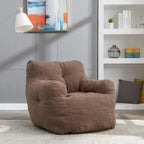 Mieres Faux Fur Fabric Bean Bag Chair, Floor Sofa For Living Room, Bedroom Lazy Sofa