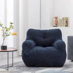 Mieres Faux Fur Fabric Bean Bag Chair, Floor Sofa For Living Room, Bedroom Lazy Sofa