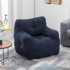 Mieres Faux Fur Fabric Bean Bag Chair, Floor Sofa For Living Room, Bedroom Lazy Sofa