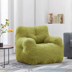 Mieres Faux Fur Fabric Bean Bag Chair, Floor Sofa For Living Room, Bedroom Lazy Sofa