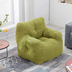 Mieres Faux Fur Fabric Bean Bag Chair, Floor Sofa For Living Room, Bedroom Lazy Sofa