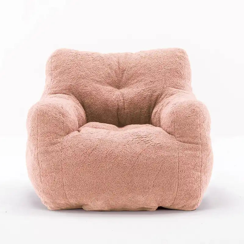 Mieres Faux Fur Fabric Bean Bag Chair, Floor Sofa For Living Room, Bedroom Lazy Sofa