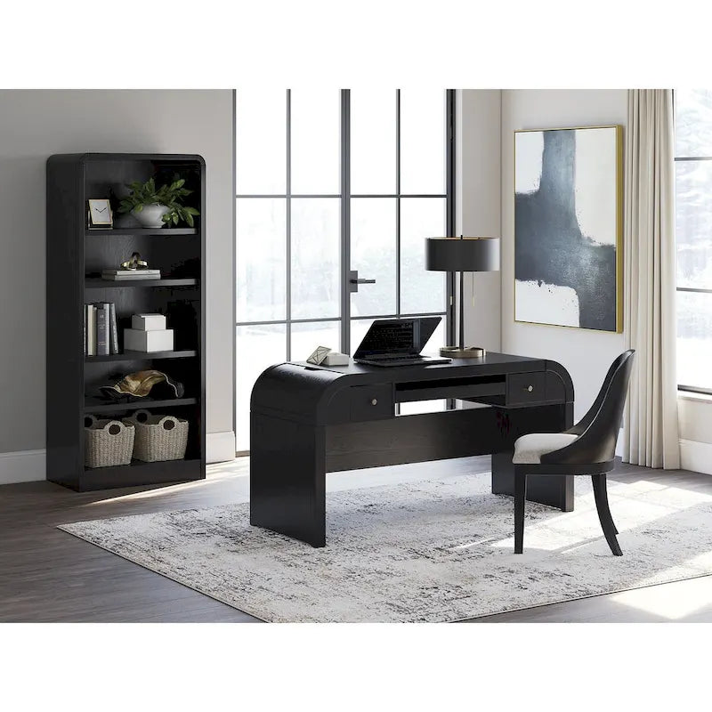 Signature Design by Ashley Rowanbeck Black Home Office Desk Chair - 20W x 24D x 34H