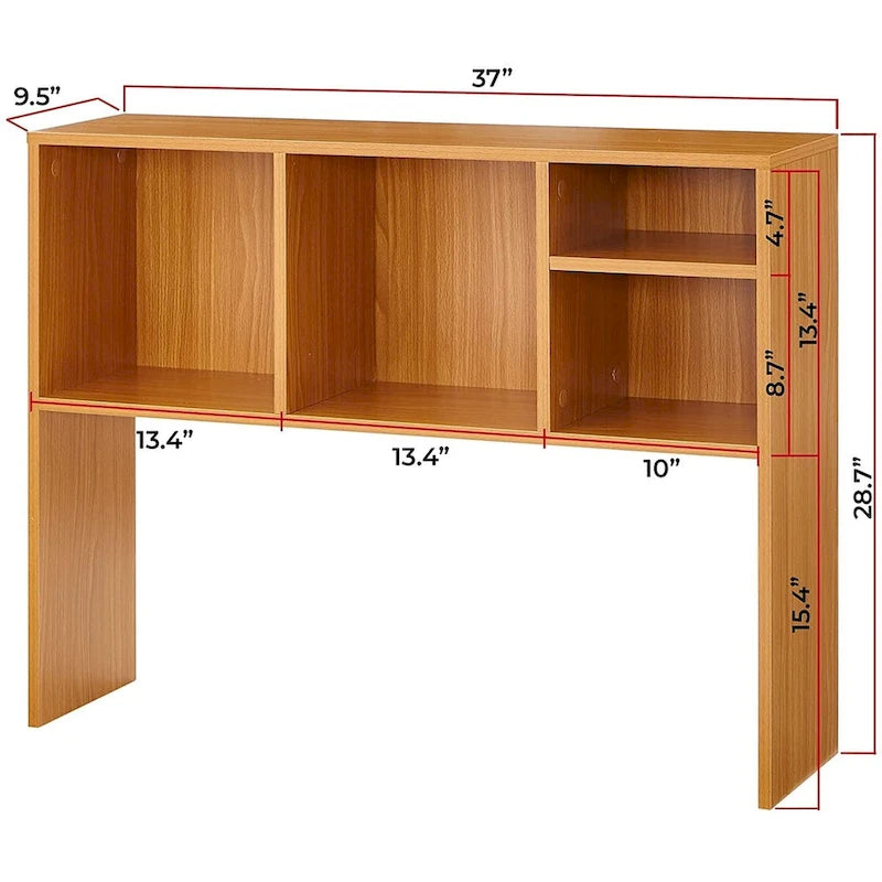 Beech (Natural Wood) The Cube - Desk Bookshelf by DormCo