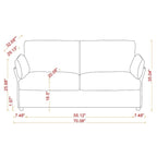 Modern Chenille Loveseat Sofa Couch