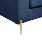 L-Shaped 3-Seater Velvet Combination Sofa with Recliner