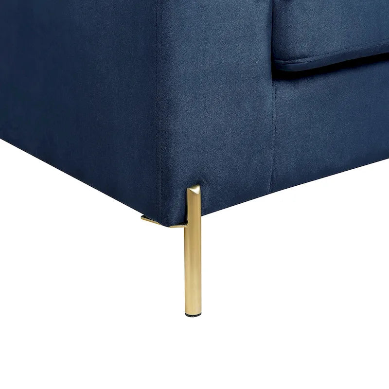 L-Shaped 3-Seater Velvet Combination Sofa with Recliner