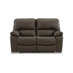 Signature Design by Ashley Leesworth Brown Reclining Power Loveseat - 65W x 41D x 41H
