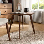 Beck Mid-century 2-Piece Walnut Boucle Wingback Accent Chair and Table Set