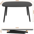 Folding Coffee Table Rustic Farmhouse Coffee Tables - 31.5D x 15.7W x 17.7H