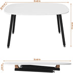 Folding Coffee Table Rustic Farmhouse Coffee Tables - 31.5D x 15.7W x 17.7H