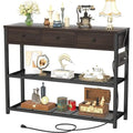 47 Entryway Table with Outlets and USB Ports - 11.8D x 47.2W x 31.8H