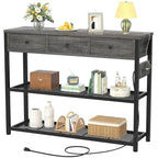 47 Entryway Table with Outlets and USB Ports - 11.8D x 47.2W x 31.8H