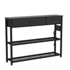 47 Entryway Table with Outlets and USB Ports - 11.8D x 47.2W x 31.8H