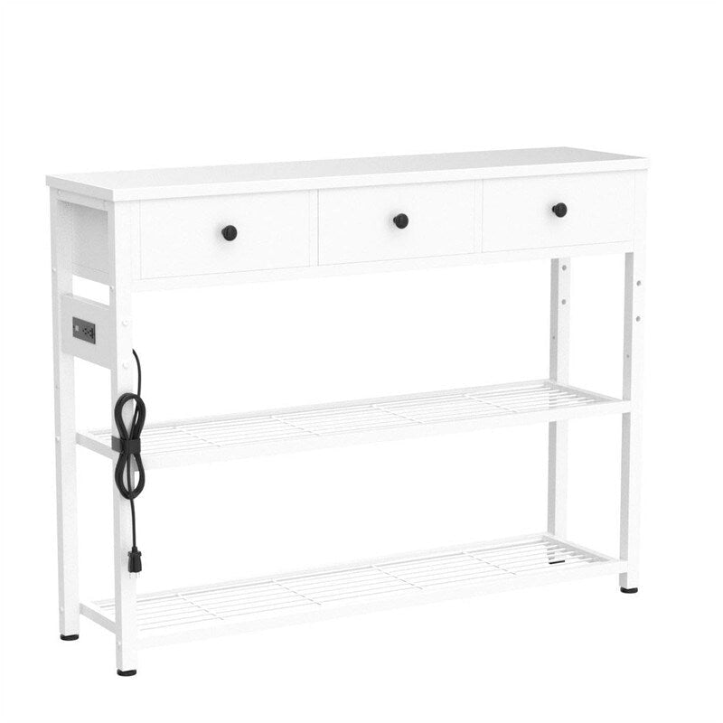 47 Entryway Table with Outlets and USB Ports - 11.8D x 47.2W x 31.8H