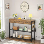 47 Entryway Table with Outlets and USB Ports - 11.8D x 47.2W x 31.8H