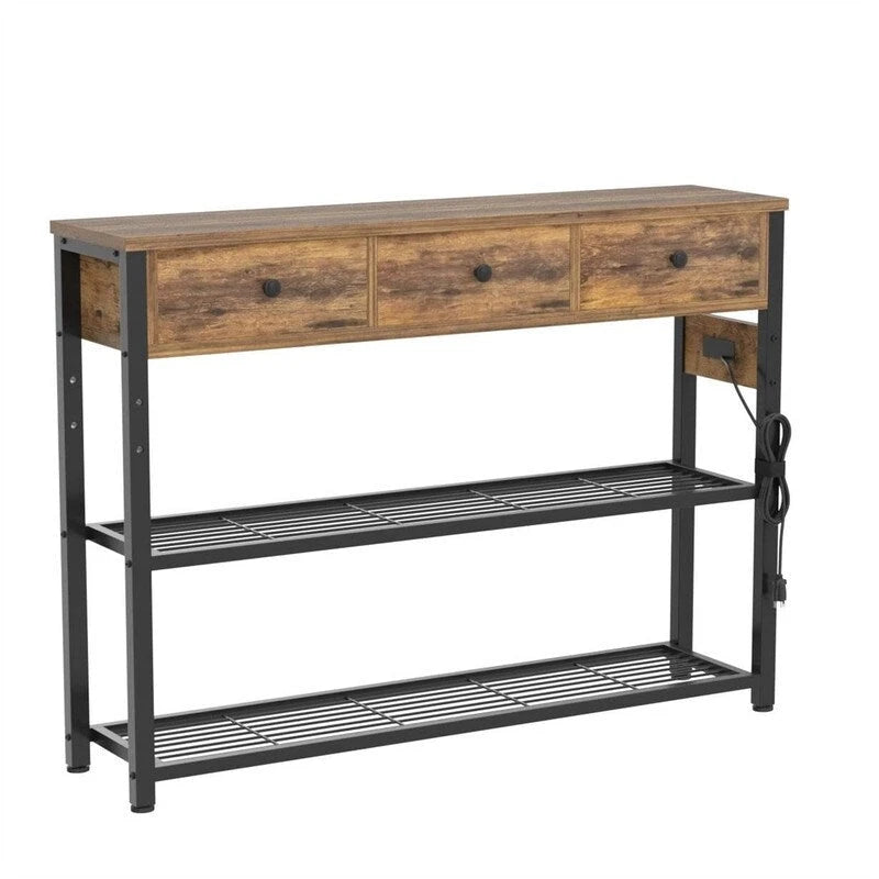 47 Entryway Table with Outlets and USB Ports - 11.8D x 47.2W x 31.8H