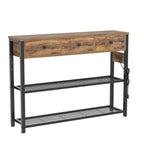 47 Entryway Table with Outlets and USB Ports - 11.8D x 47.2W x 31.8H