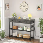 47 Entryway Table with Outlets and USB Ports - 11.8D x 47.2W x 31.8H