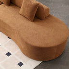 Modern Curved Terrycloth Fabric Combination Sofa No Assembly Required