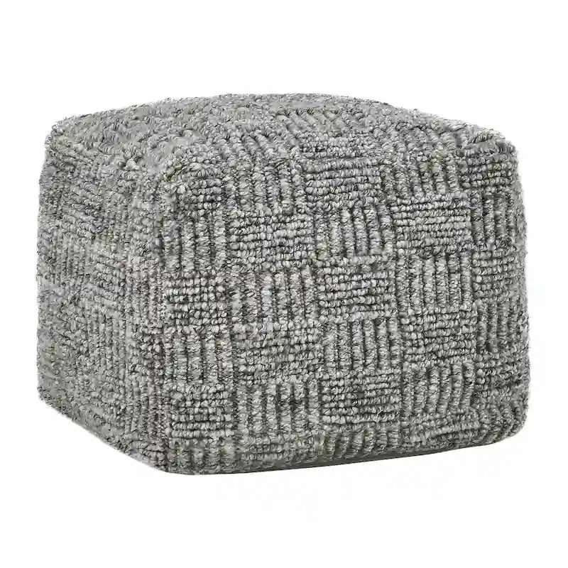 Villa by Classic Home Shades 18 Recycled Fabric Indoor/Outdoor Pouf