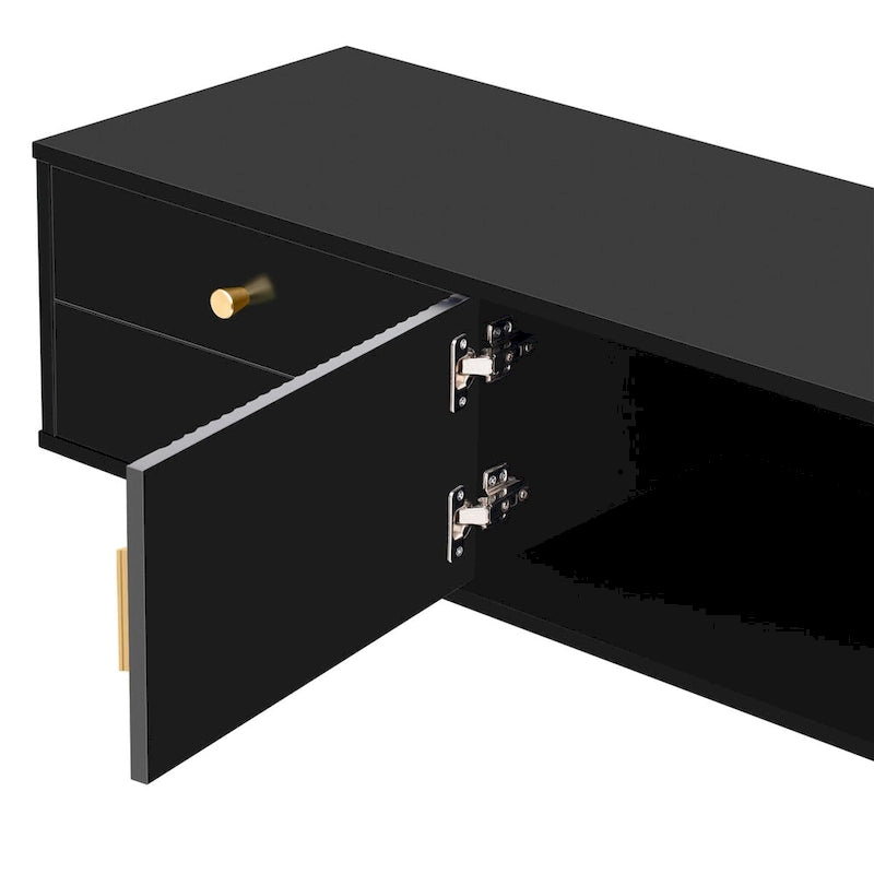 TV Stand for 65+ Inch TV, TV Media Console Table, Modern TV Stand with Storage, TV Console Cabinet Furniture for Living Room