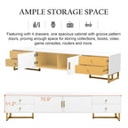 TV Stand for 65+ Inch TV, TV Media Console Table, Modern TV Stand with Storage, TV Console Cabinet Furniture for Living Room