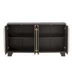 Wood Traditional Style Sideboard with Adjustable Shelves