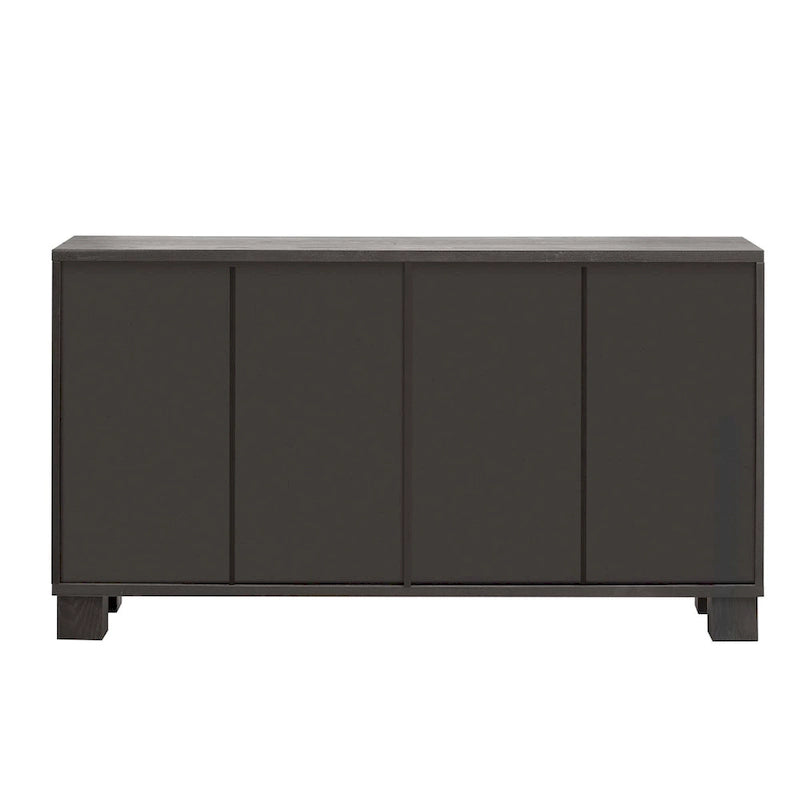 Wood Traditional Style Sideboard with Adjustable Shelves