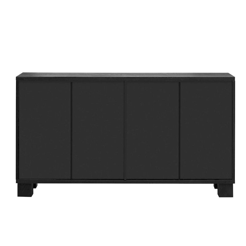 Wood Traditional Style Sideboard with Adjustable Shelves