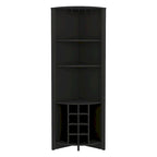 Corner Bar Cabinet for Kitchen, Dining Room,Living Room, Black