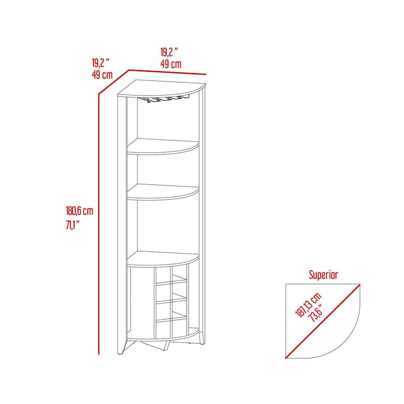 Corner Bar Cabinet for Kitchen, Dining Room,Living Room, Black