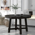 Farmhouse Extendable Adjustable Round/Oval Table, Player Poker Table, Dining Table, Kitchen Table