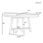 Farmhouse Extendable Adjustable Round/Oval Table, Player Poker Table, Dining Table, Kitchen Table