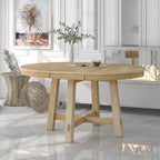 Farmhouse Extendable Adjustable Round/Oval Table, Player Poker Table, Dining Table, Kitchen Table