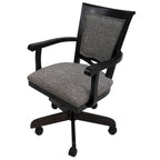 Swivel Wood Dining Caster Chair - 400 on Wheels - Custom Upholstery - 18 inch Seat