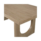 Modern Wood Rectangular Kitchen Table with Six Chairs, Dining Table and Six Seats, Light Brown
