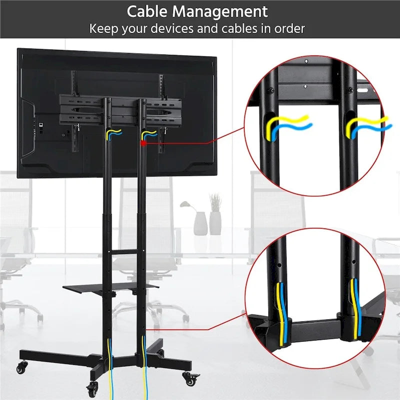 Yaheetech Rolling TV Cart Stand for 32 to 75 Inch LCD Flat Panels