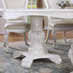 Eugene Traditional Solid Wood 7-Piece Expandable Dining Table Set