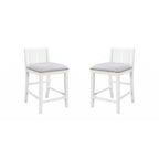 Graham 36 3-Piece Finish Small Space Counter Height Dining Table with Shelves and 2 Chairs